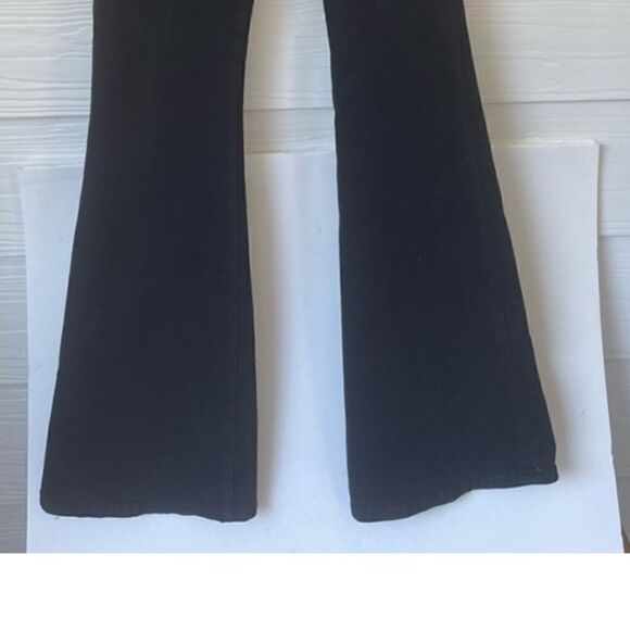 FRAME Le One Flare Front Slit Black size 2 NWT $268 - Picture 4 of 9